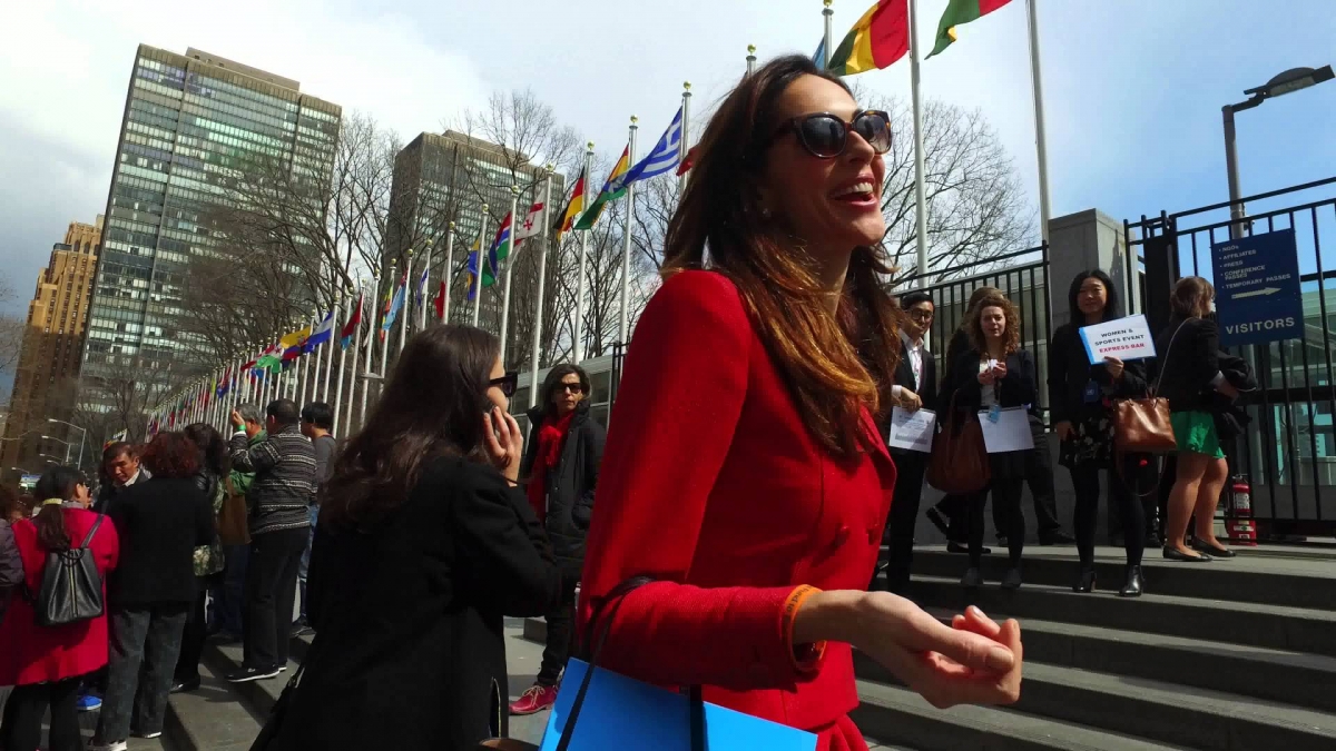 Arrival at the United Nations Headquarters in New York